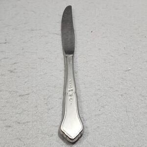 Oneida ASHMORE Floral Design Burnished Handle Dinner Knife Stainless Flatware